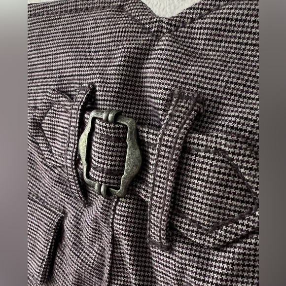 NWT EDC by Esprit Y2K Women's Gray Houndstooth Cuffed Wide Leg Trousers Pants 10 - Picture 6 of 15